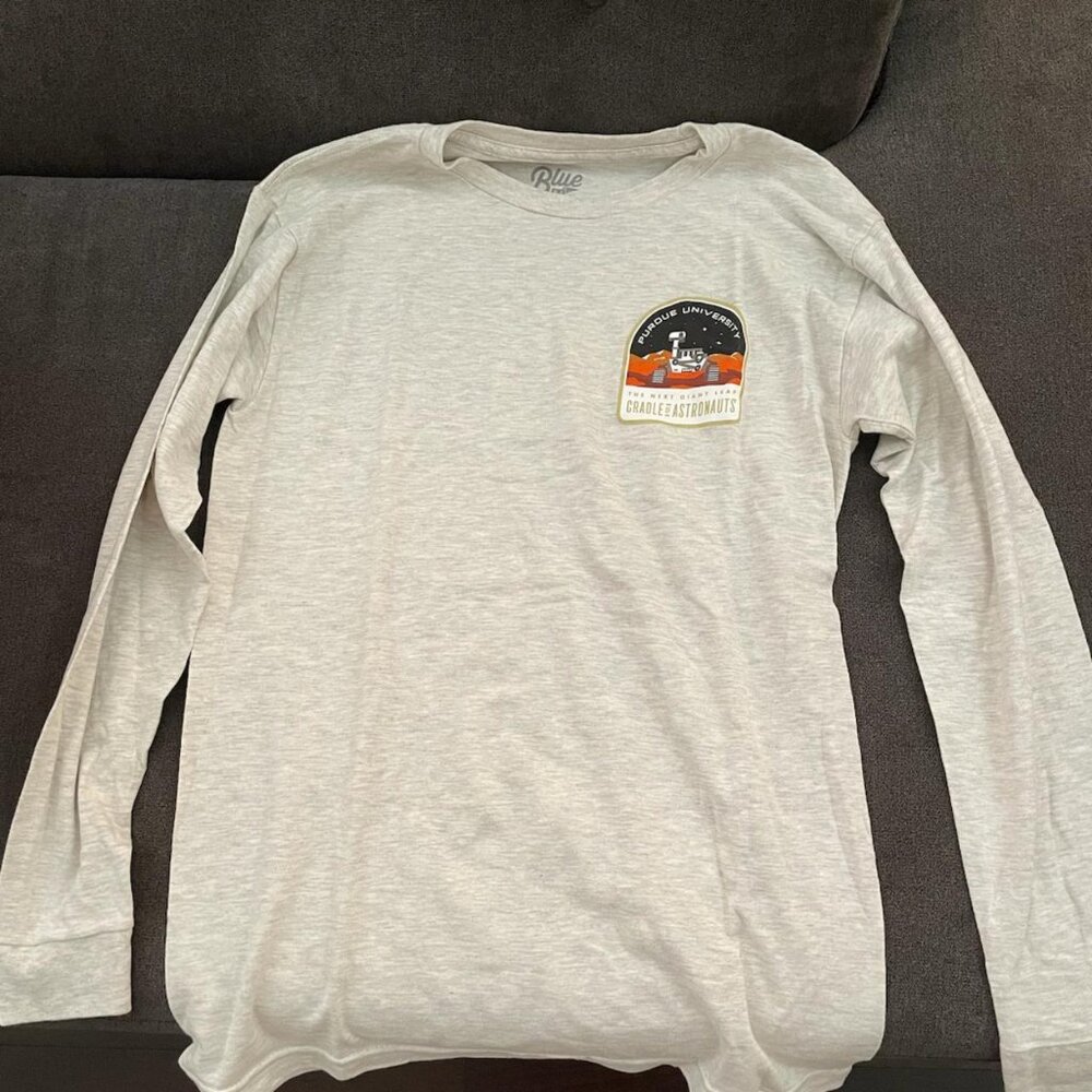 Purdue Size Small Grey Long Sleeve Shirt
